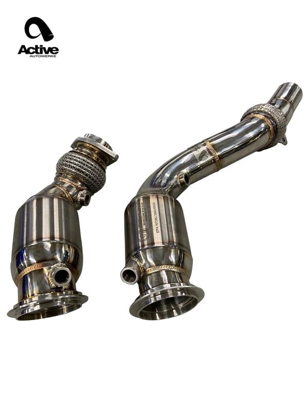 Kies-Motorsports Active Autowerke F8x BMW S55 M2C / M3 / M4 Downpipes w GESI G-Sport Cats