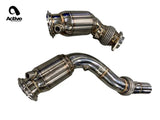 Kies-Motorsports Active Autowerke F8x BMW S55 M2C / M3 / M4 Downpipes w GESI G-Sport Cats