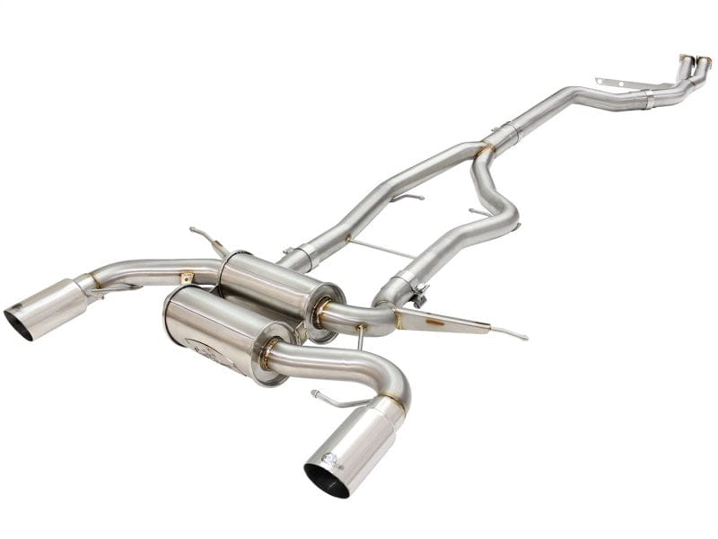 Kies-Motorsports aFe aFe MACHForce XP SS-304 Polish Tip 3.0in-2.5in Dia Cat Back Exhaust 11-13 BMW 335i (E90/E92) 3.0L