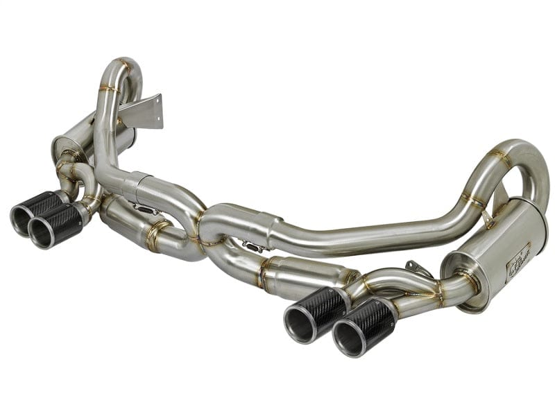 Kies-Motorsports aFe aFe Power Elite SS-304 Carbon Tip Dual Cat Back Exhaust 13-14 Porsche 911 C2S (991) H6-3.8L