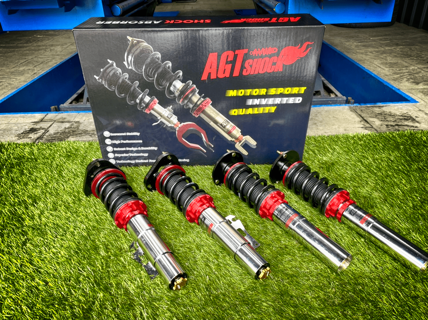 Kies-Motorsports AGT Shock AGT Shock 2005-2012 911 Carrera 997 4WD Front Inverted Fork/Rear Vertical Fork-Front Spring Rate: 8K150 Rear Spring Rate: 8K180