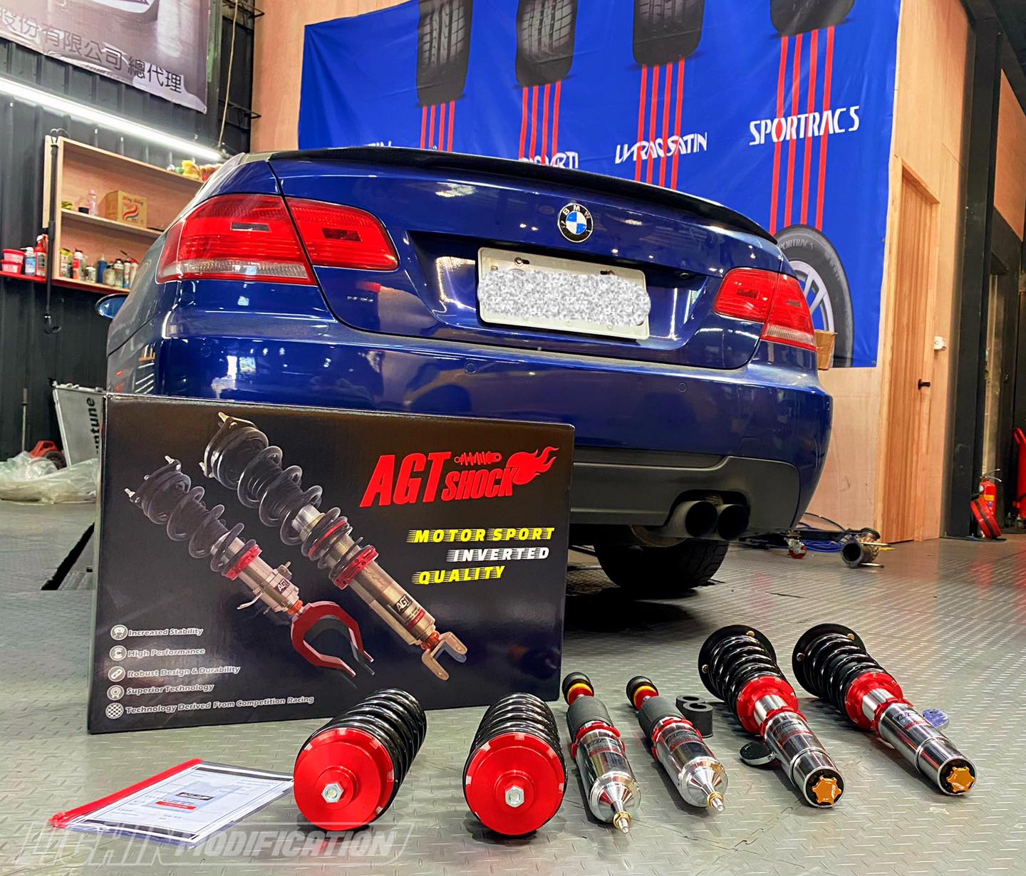 Kies-Motorsports AGT Shock AGT Shock 2005-2013	E90 /E91/E92/E93 2WD 3 SERIES MK5 Front Inverted Fork/Rear Vertical Fork - Front Spring Rate: 7K190 Rear Spring Rate: 10K220