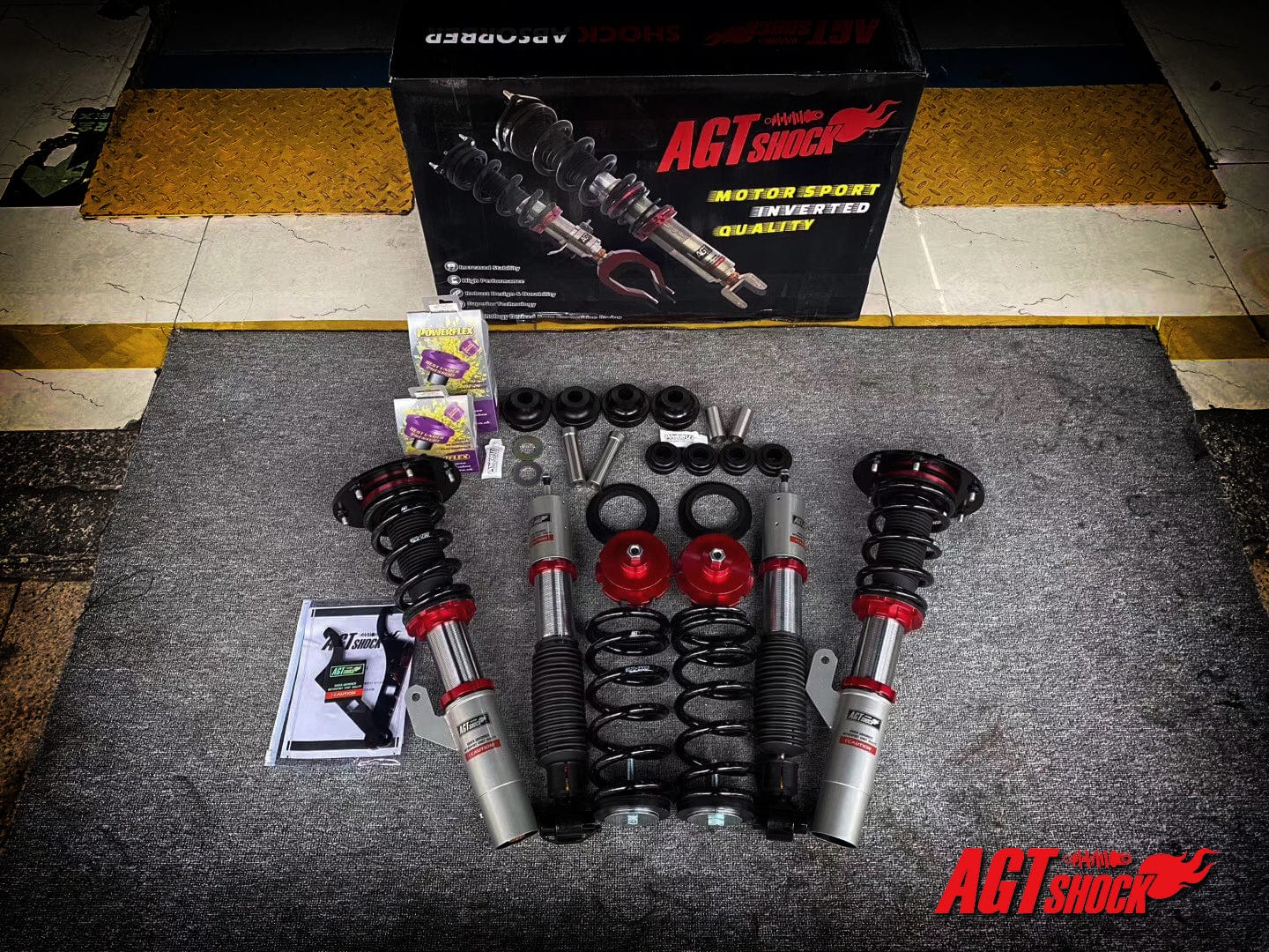 Kies-Motorsports AGT Shock AGT Shock 2012-2019 F30/F31 3 SERIES MK6 4WD Front Inverted Fork/Rear Flip-Front Spring Rate: 7K170 Rear Spring Rate: 8K230