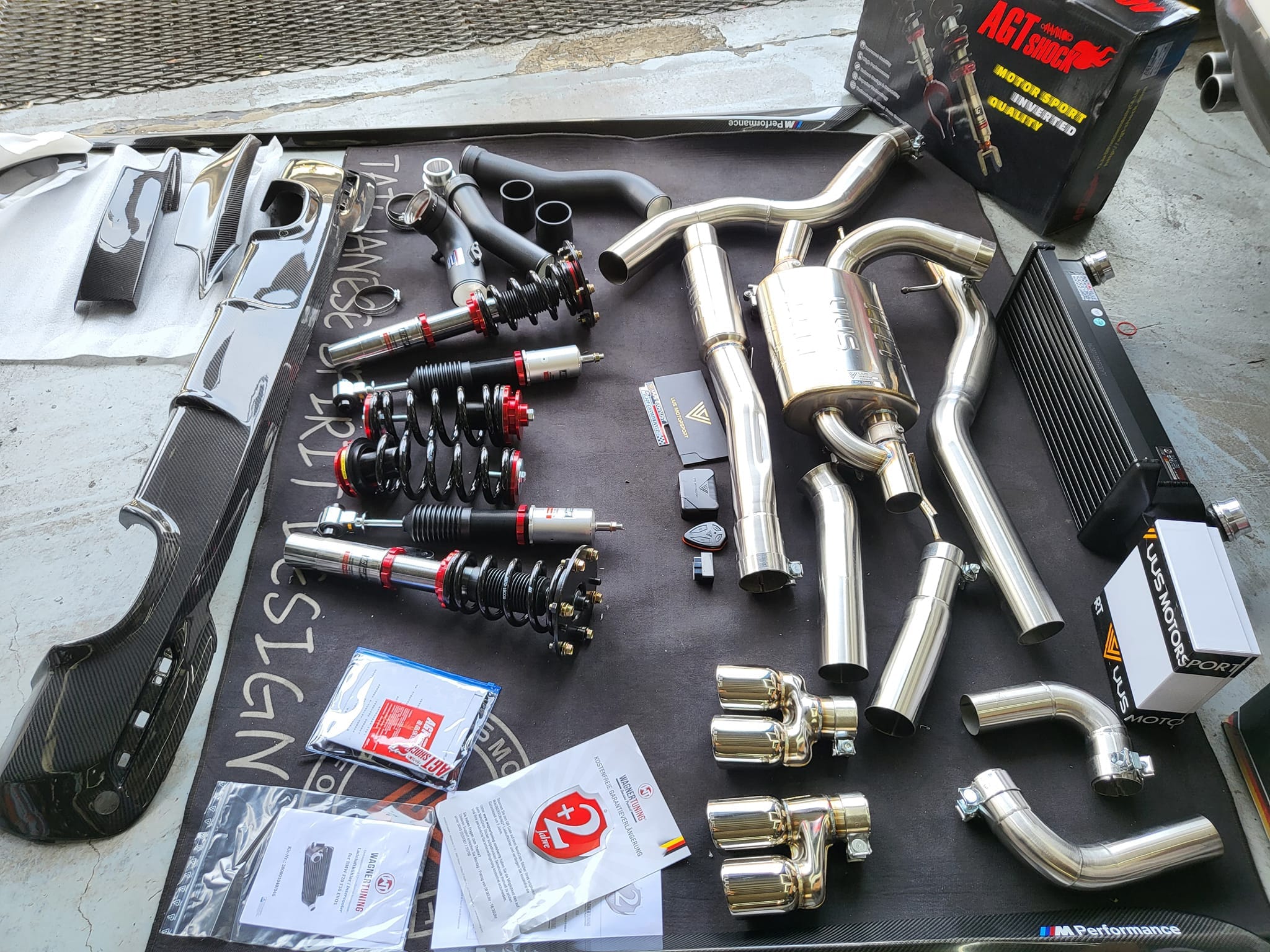 Kies-Motorsports AGT Shock AGT Shock 2013-2019 F34 3GT 3 SERIES MK6 Front Inverted Fork/Rear Flip - Front Spring Rate: 8K180 Rear Spring Rate: 7K230