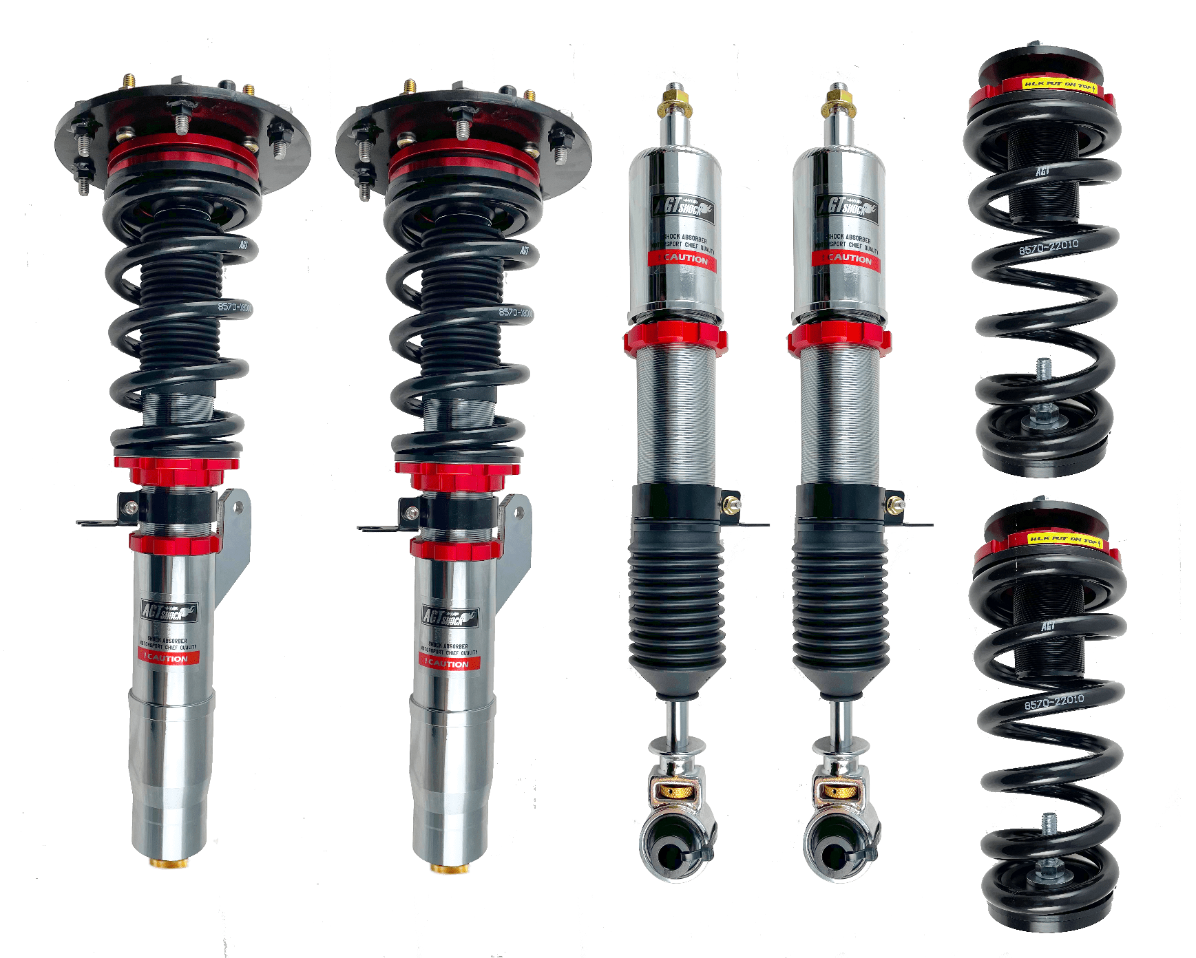 Kies-Motorsports AGT Shock AGT Shock 2014-2020 F82/F83 M4 MK1 Front Inverted Fork/Rear Flip - Front Spring Rate: 7K210 Rear Spring Rate: 10K200