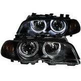 Kies-Motorsports ANZO ANZO 2000-2003 BMW 3 Series E46 Projector Headlights w/ Halo Black