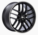 Kies-Motorsports BBS BBS CC-R 19x10 5x112 ET48 Satin Black Polished Rim Protector Wheel -82mm PFS/Clip Required