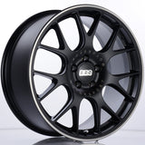 Kies-Motorsports BBS BBS CH-R 19x8.5 5x112 ET32 Satin Black Polished Rim Protector Wheel -82mm PFS/Clip Required