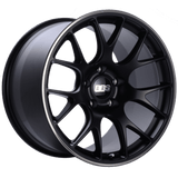 Kies-Motorsports BBS BBS CH-R 19x9 5x120 ET44 Satin Black Polished Rim Protector Wheel -82mm PFS/Clip Required