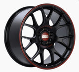 Kies-Motorsports BBS BBS CH-R Nurburgring Edition 19x9.5 5x120 ET35 Satin Black/Red Lip Wheel - 82mm PFS/Clip Req.