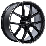 Kies-Motorsports BBS BBS CI-R 20x8.5 5x112 ET42 Satin Black Polished Rim Protector Wheel -82mm PFS/Clip Required