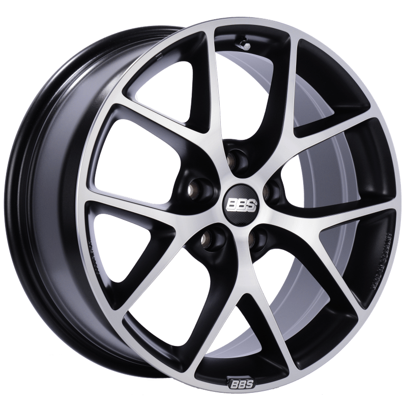 Kies-Motorsports BBS BBS SR 17x7.5 5x100 ET48 Satin Black Diamond Cut Face Wheel -70mm PFS/Clip Required