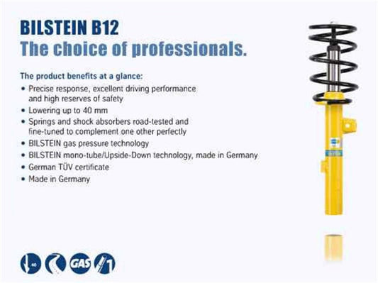 Kies-Motorsports Bilstein Bilstein B12 1985 BMW 325e Base Sedan Front and Rear Suspension Kit