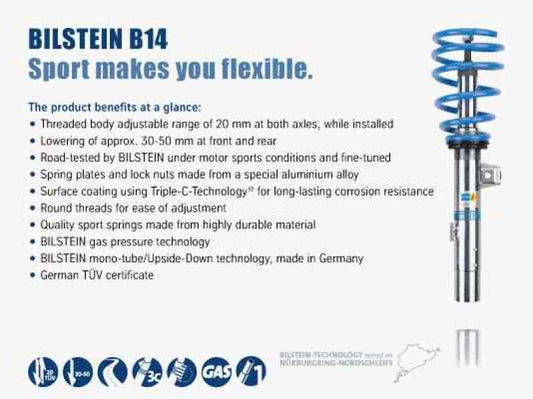 Kies-Motorsports Bilstein Bilstein B14 2001-2006 BMW 330ci Front and Rear Suspension Kit