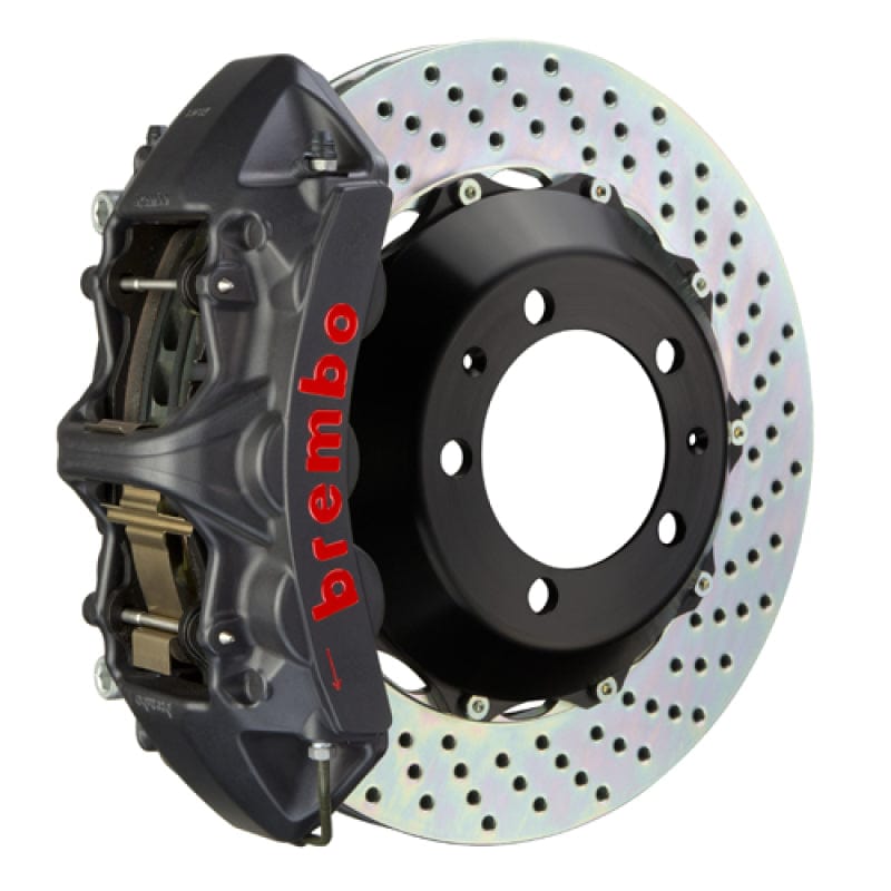 Kies-Motorsports Brembo Brembo 00-03 M5/97-03 5-Series Front GTS BBK 6 Piston Cast 380x32 2pc Rotor Drilled-Black HA