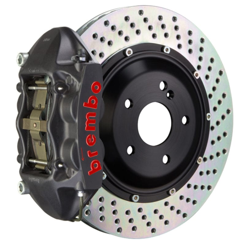 Kies-Motorsports Brembo Brembo 00-03 Z8 (E52) Rear GTS BBK 4 Piston Cast 345x28 2pc Rotor Drilled-Black HA