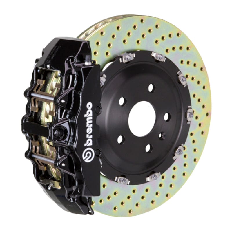 Kies-Motorsports Brembo Brembo 00-05 ML500/ML55 AMG Front GT BBK 8 Piston Cast 380x34 2pc Rotor Drilled-Black