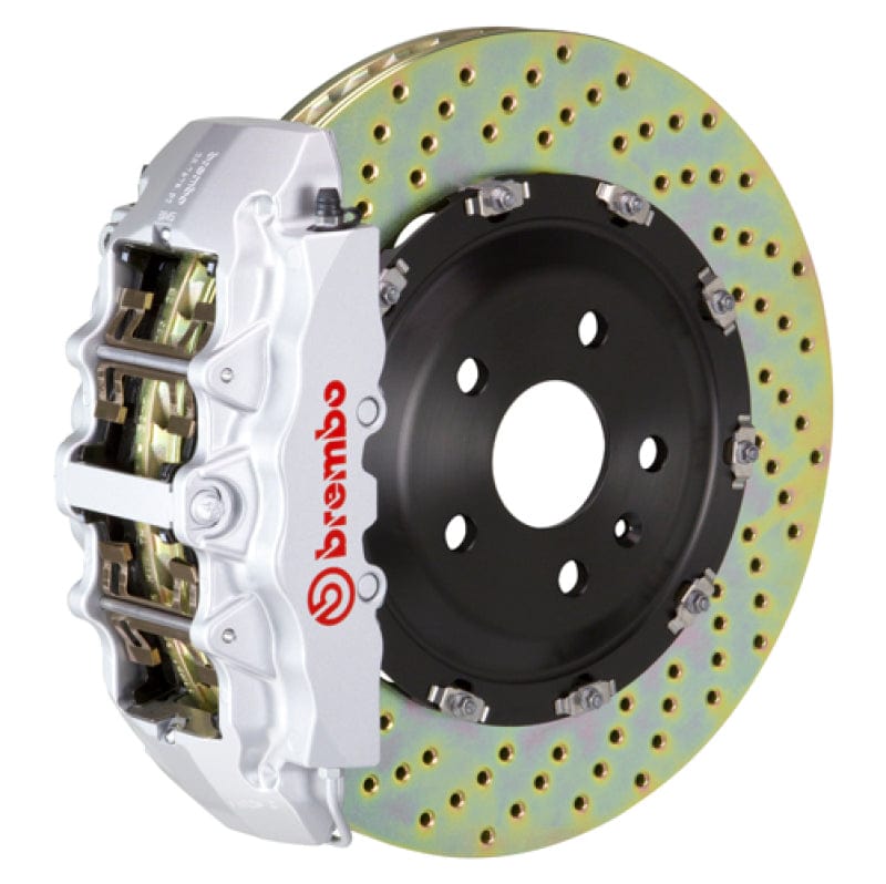 Kies-Motorsports Brembo Brembo 00-06 Suburban Front GT BBK 8 Piston Cast 380x34 2pc Rotor Drilled-Silver