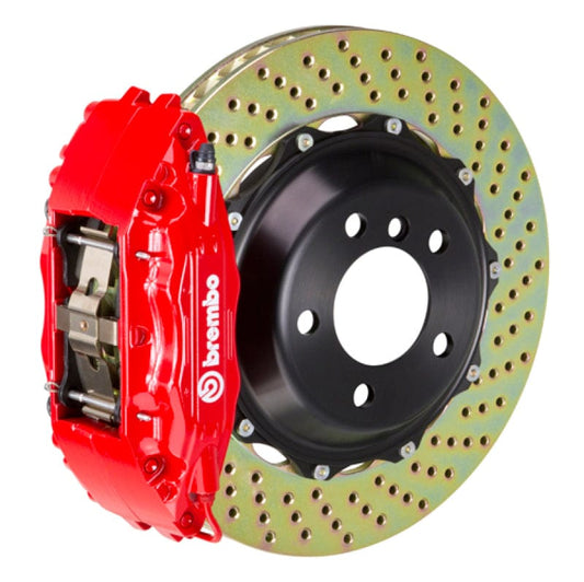 Kies-Motorsports Brembo Brembo 02-07 Impreza/ wRX (GD/GG) Front GT BBK 4 Piston Cast 2pc 332x32 2pc Rotor Drilled-Red