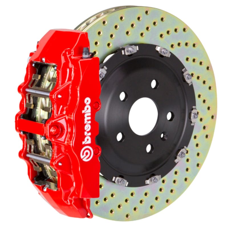 Kies-Motorsports Brembo Brembo 04-07 Armada/QX56/Titan Fr GT BBK 8 Piston Cast 380x34 2pc Rotor Drilled -Silver