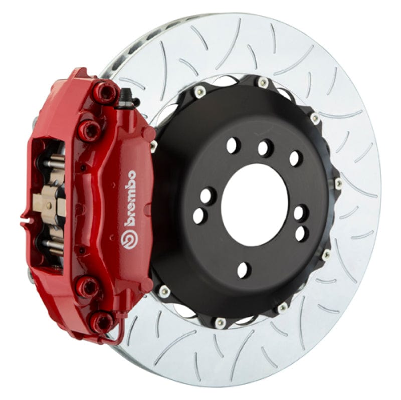 Kies-Motorsports Brembo Brembo 04-10 5-Series (Excl. xDrive/M5) Rr GT BBK 4Pist Cast 2pc 345x28 2pc Rotor Slotted Type3-Red