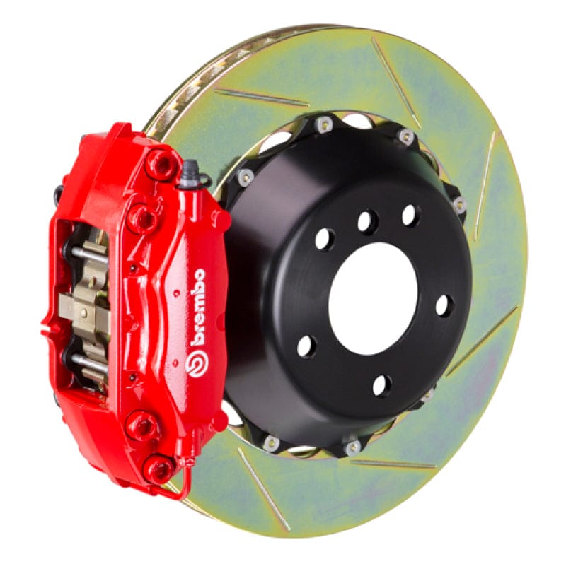 Kies-Motorsports Brembo Brembo 05-08 7-Series (After 3/5 Prod) Rr GT BBK 4 Pist Cast 2pc 345x28 2pc Rotor Slotted Type1-Red