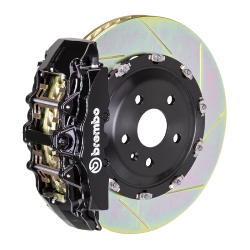 Kies-Motorsports Brembo Brembo 08-13 M3 (E90/E92/E93) Front GT BBK 6 Piston Cast 380x34 2pc Rotor Slotted Type-1-Black