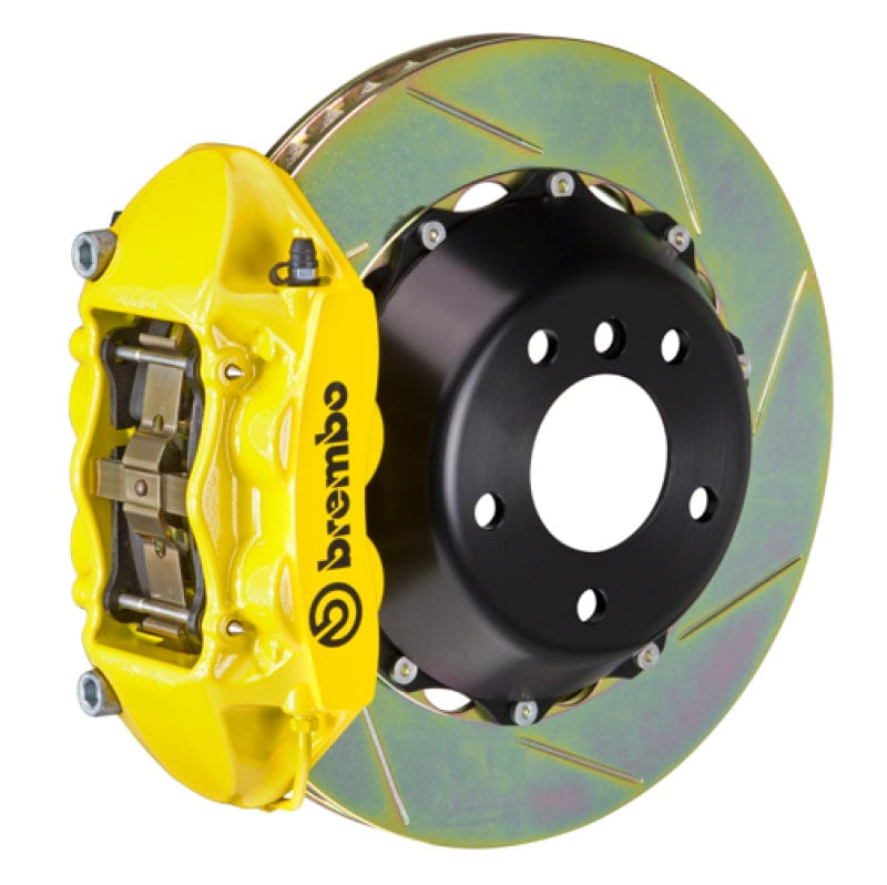 Kies-Motorsports Brembo Brembo 08-15 Land Cruiser/LX570 Rear GT BBK 4 Piston Cast 380x28 2pc Rotor Slotted Type1-Yellow