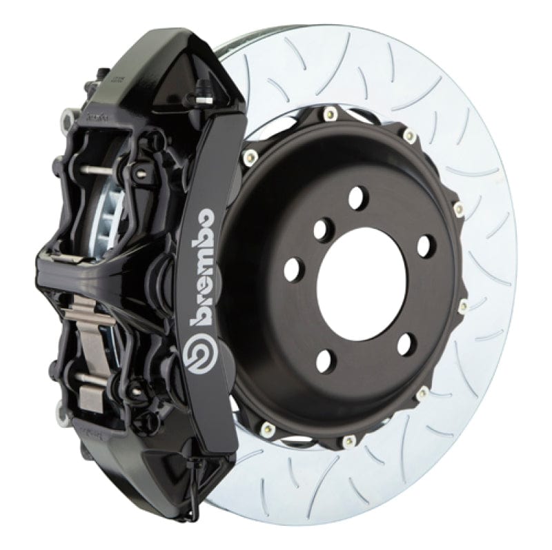 Kies-Motorsports Brembo Brembo 08-16 R8 4.2/5.2 (CC Brake Eqpt) Rr GT BBK 6Pis Cast 380x32 2pc Rotor Slotted Type3-Black