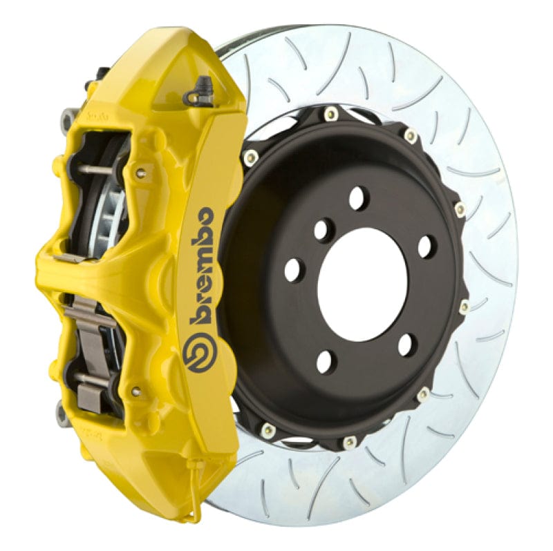 Kies-Motorsports Brembo Brembo 10-11 997.2 GT3/GT3RS (Excl PCCB)Fr GT BBK 6Pis Cast 380x34 2pc Rotor Slotted Type3-Yellow