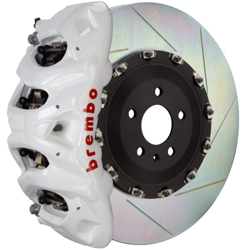 Kies-Motorsports Brembo Brembo 15-18 M3 (CC Brake Equipped) Front GT BBK 6 Piston Cast 380x34 2pc Rotor Slotted Type1-White