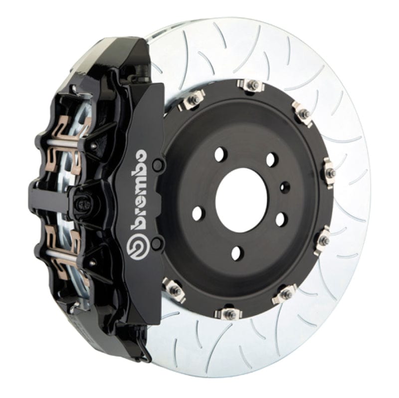 Kies-Motorsports Brembo Brembo 15-19 Golf R Front GT BBK 6 Piston Cast 380x34 2pc Rotor Slotted Type3-Black