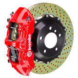 Kies-Motorsports Brembo Brembo 20+ Corvette C8/C8 Z51 Front GT BBK 6 Piston Cast 380x32 2pc Rotor Drilled-Red