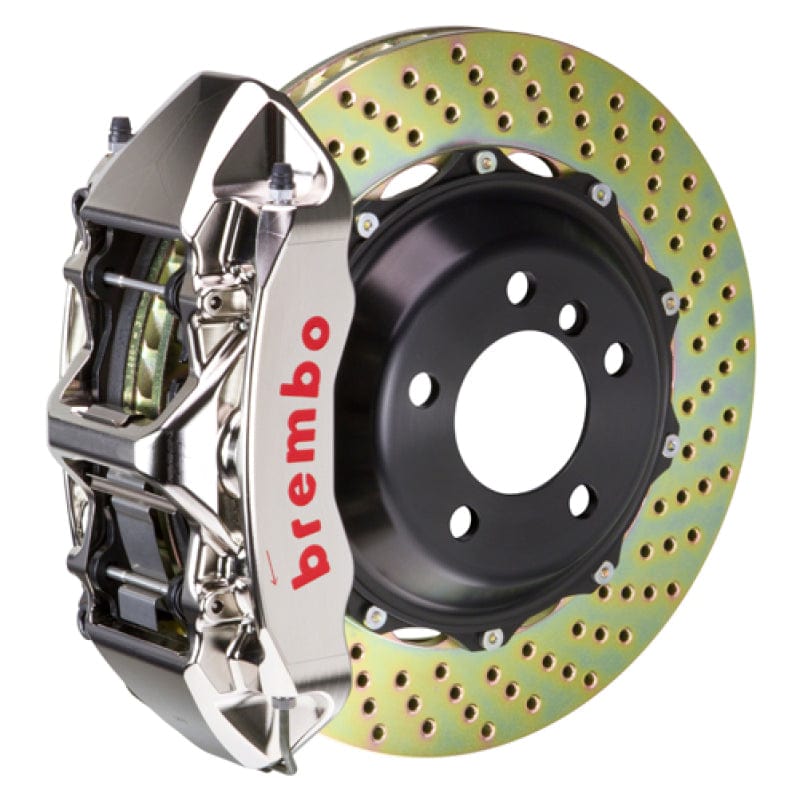 Kies-Motorsports Brembo Brembo 20+ Corvette C8/C8 Z51 Front GTR BBK 6 Piston Billet380x32 2pc Rotor Drilled- Nickel Plated