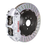 Kies-Motorsports Brembo Brembo 21+ Model S Plaid/Model X Plaid Fr GT BBK 6 Piston Cast 405x34 2pc Rotor Drilled -Silver