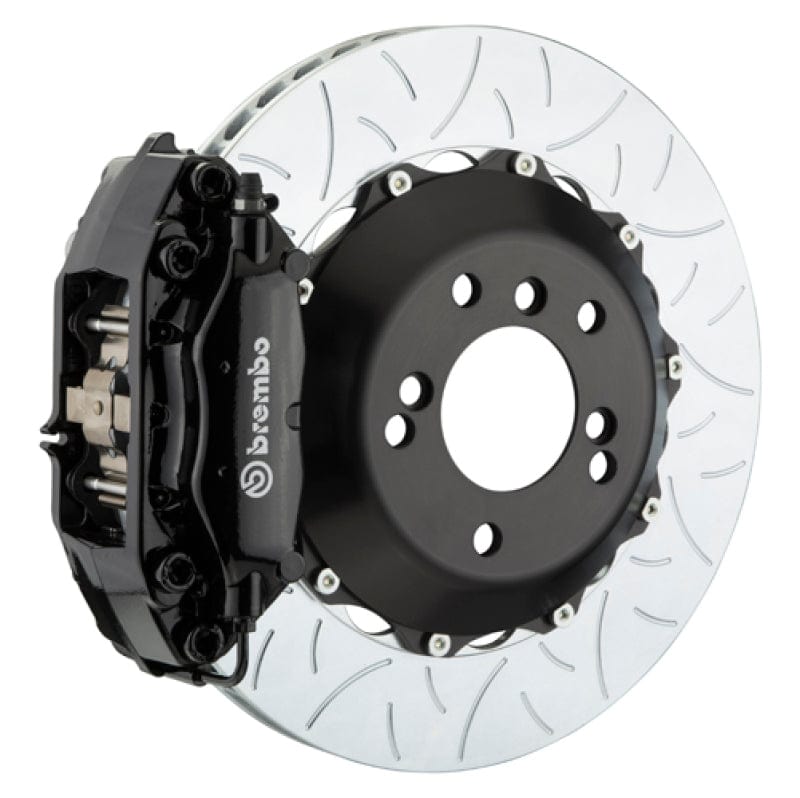 Kies-Motorsports Brembo Brembo 78-79 930/80-89 930 Rear GT BBK 4 Piston Cast 2pc 345x28 2pc Rotor Slotted Type-3-Black