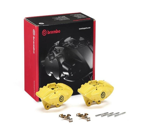 Kies-Motorsports Brembo OE Brembo OE BMW 16-21 M2/17-18 M3/17-20 M4 Hydraulic Rear X-Style Brake Calipers - Yellow