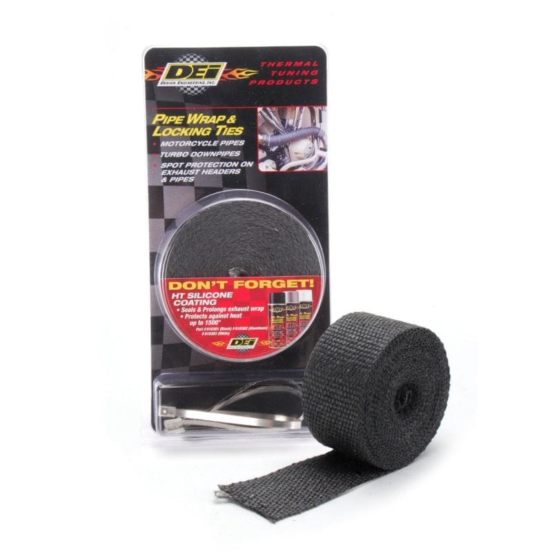 Kies-Motorsports DEI DEI Exhaust Wrap Kit - Pipe Wrap and Locking Tie - Black