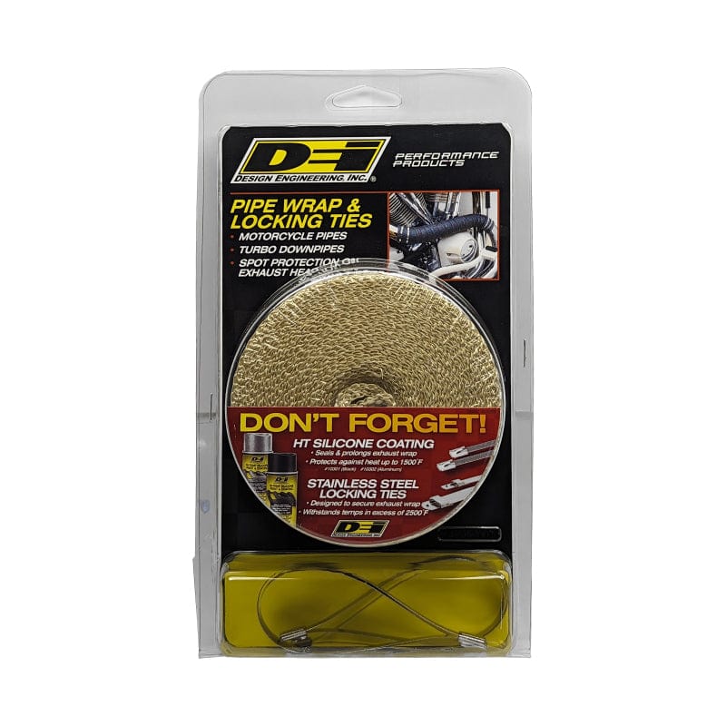 Kies-Motorsports DEI DEI Exhaust Wrap Kit - Pipe Wrap and Locking Tie - Tan