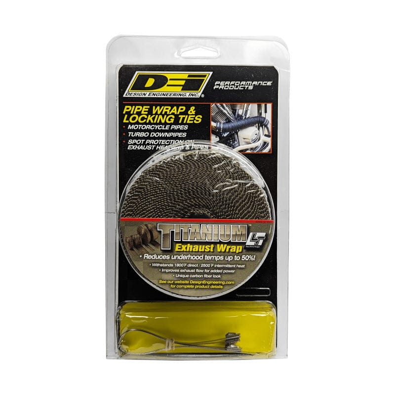 Kies-Motorsports DEI DEI Exhaust Wrap Kit - Pipe Wrap and Locking Tie - Titanium