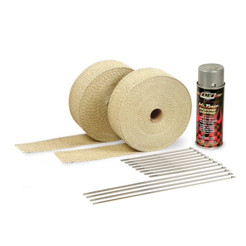 Kies-Motorsports DEI DEI Exhaust Wrap Kit - Tan Wrap & Aluminum HT Silicone Coating