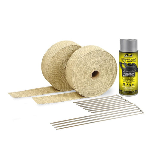 Kies-Motorsports DEI DEI Exhaust Wrap Kit - Tan Wrap & Aluminum HT Silicone Coating