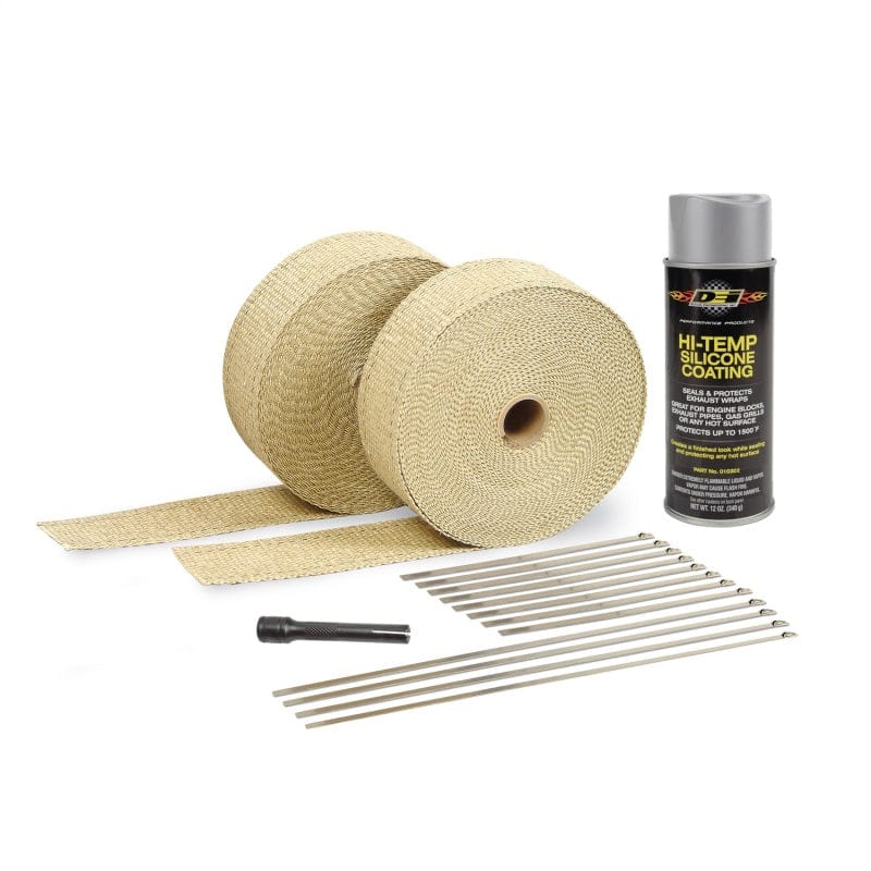 Kies-Motorsports DEI DEI Exhaust Wrap Kit - Tan Wrap & Aluminum HT Silicone Coating