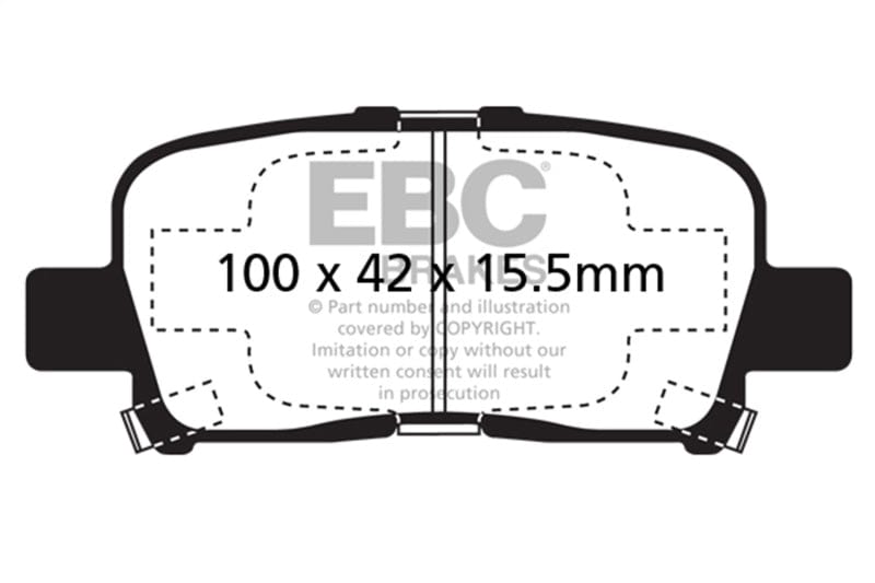 Kies-Motorsports EBC EBC 00-02 Acura MDX 3.5 Greenstuff Rear Brake Pads