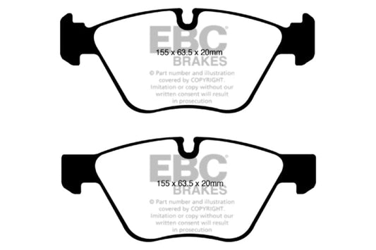 Kies-Motorsports EBC EBC 08-10 BMW 128 3.0 Greenstuff Front Brake Pads