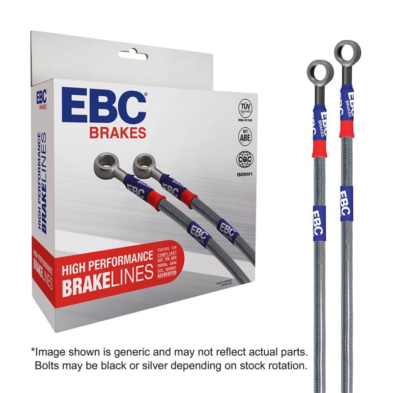 Kies-Motorsports EBC EBC 08-13 Chevrolet Silverado 1500 (2WD) (w/Rear Drums w/o 4in Ext) Stainless Steel Brake Line Kit