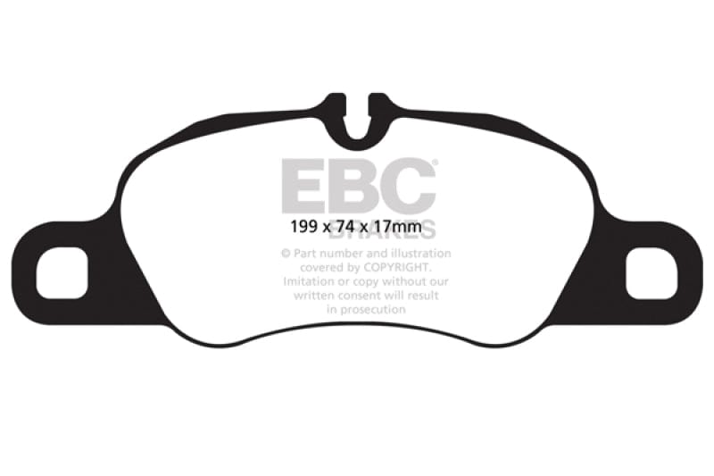 Kies-Motorsports EBC EBC 09-12 Porsche 911 (997) (Cast Iron Rotor only) 3.6 Carrera 2 Yellowstuff Front Brake Pads