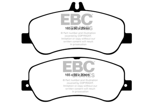 Kies-Motorsports EBC EBC 13-16 Mercedes-Benz GLK250 2.1 Twin TD Greenstuff Front Brake Pads