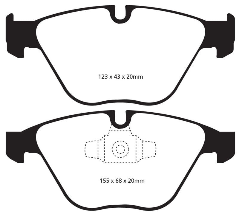 Kies-Motorsports EBC EBC 13+ BMW X1 2.0 Turbo (28i) Greenstuff Front Brake Pads