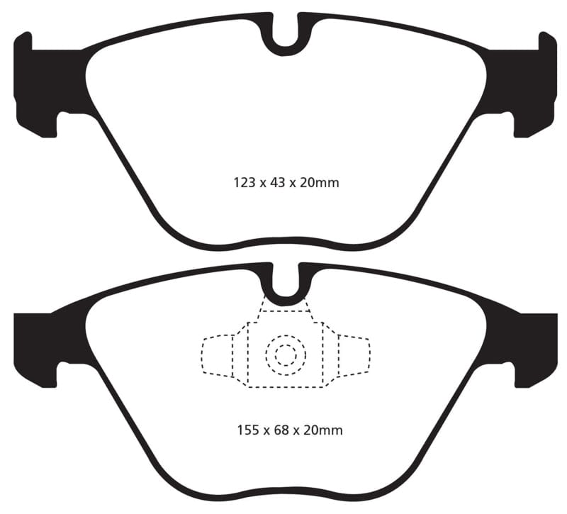 Kies-Motorsports EBC EBC 13+ BMW X1 2.0 Turbo (28i) Greenstuff Front Brake Pads